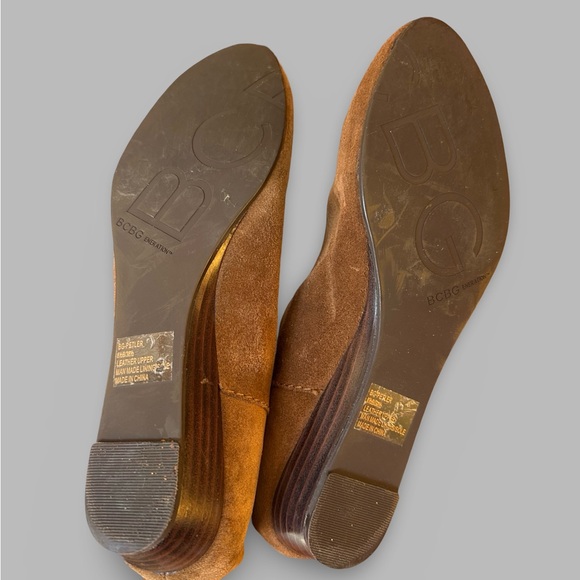 Vintage y2k BCBGeneration Brown Suede Kitten Stacked Heel Knee Boots Sz 8.5 - Picture 6 of 8